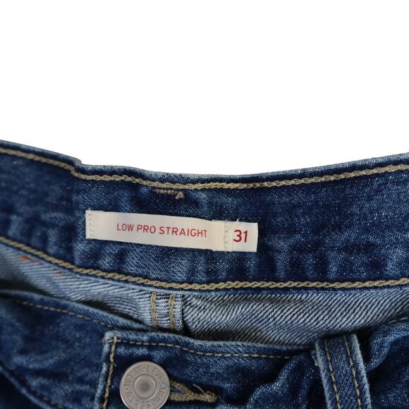 Levis Womens Low Pro Straight Jeans Size 31 Breathe Out Medium Wash Blue Denim - Picture 3 of 12